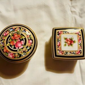 2 Wedgwood Bone China Clio Trinket Boxes